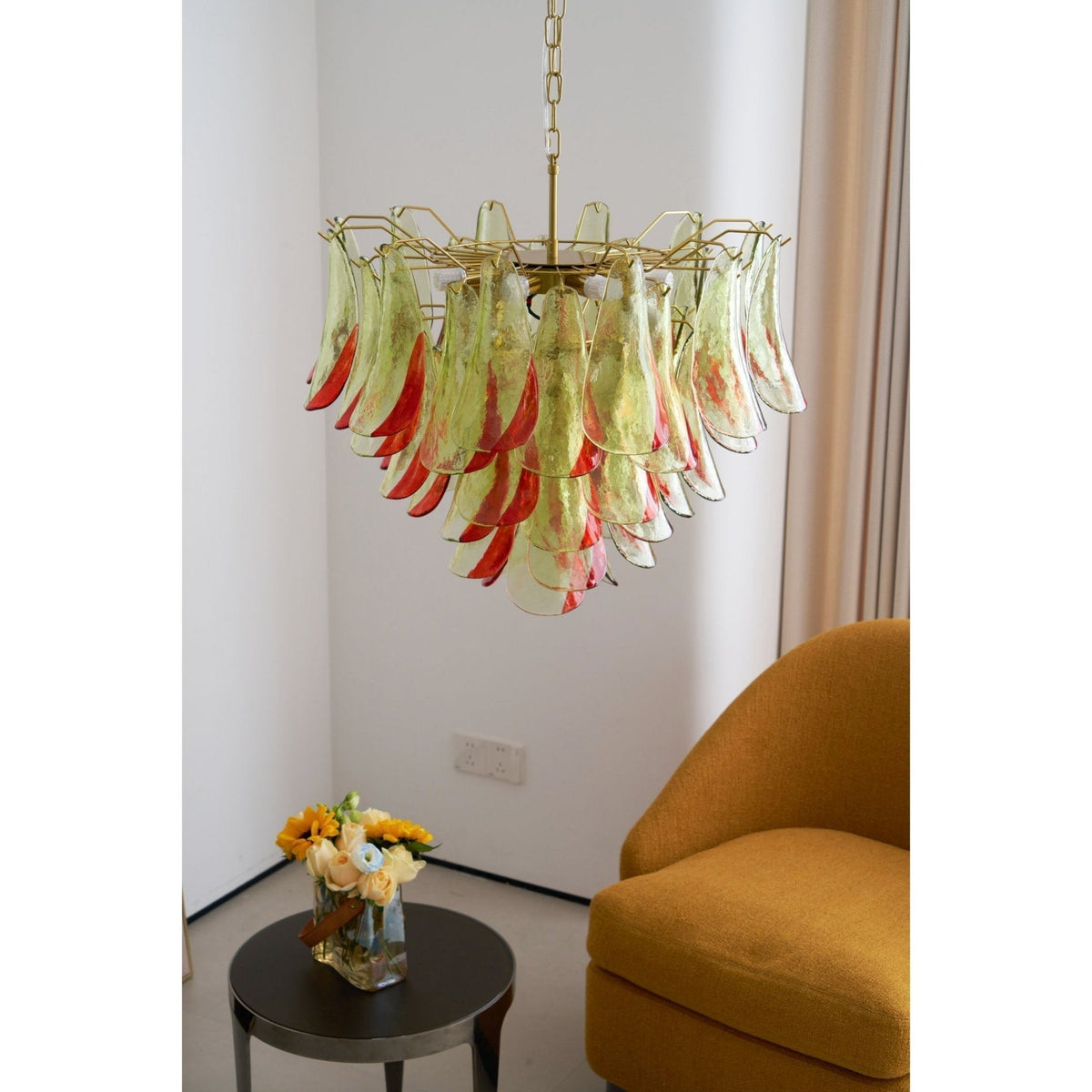 Lustre Falaise en verre et métal – vue 28