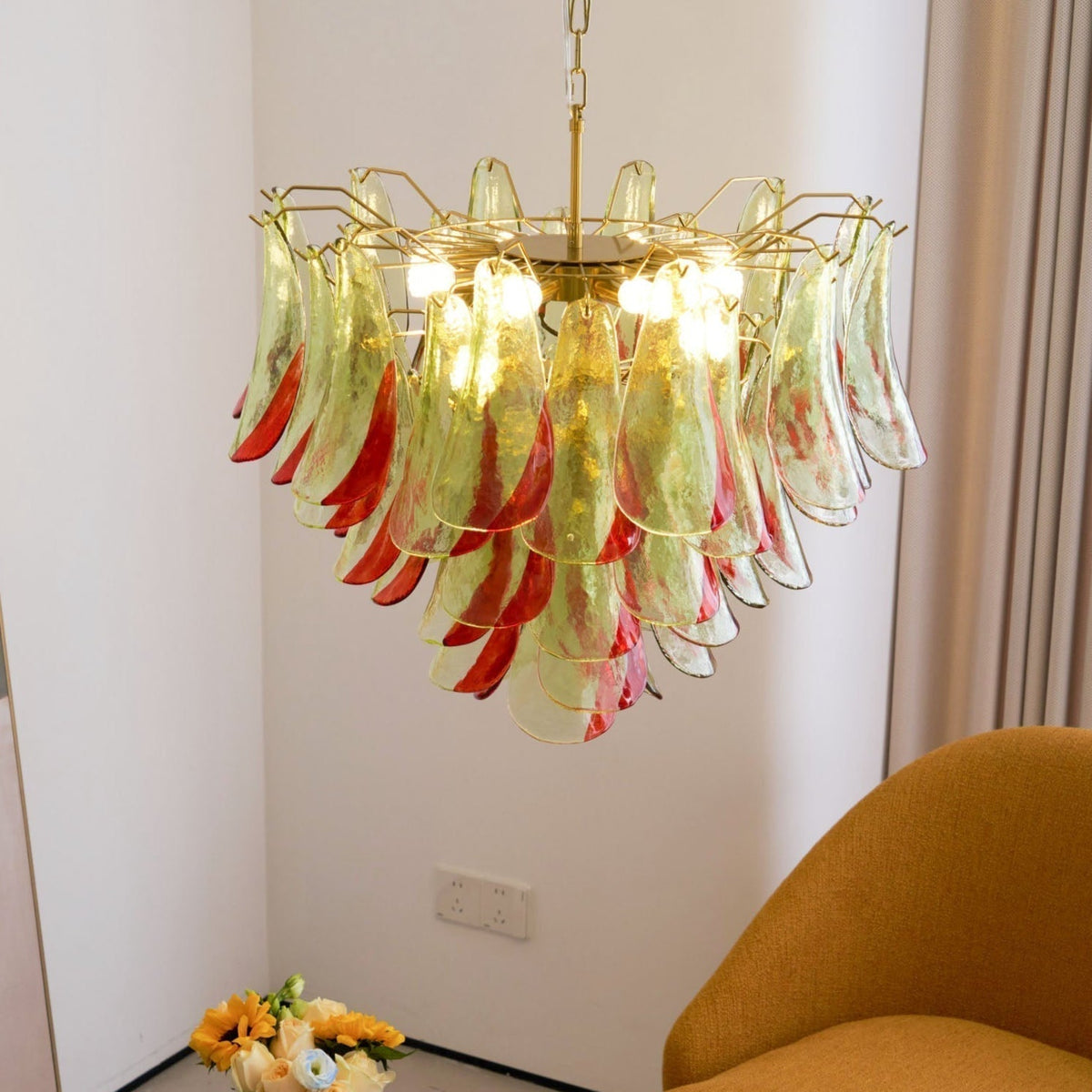 Lustre Falaise en verre et métal – vue 62