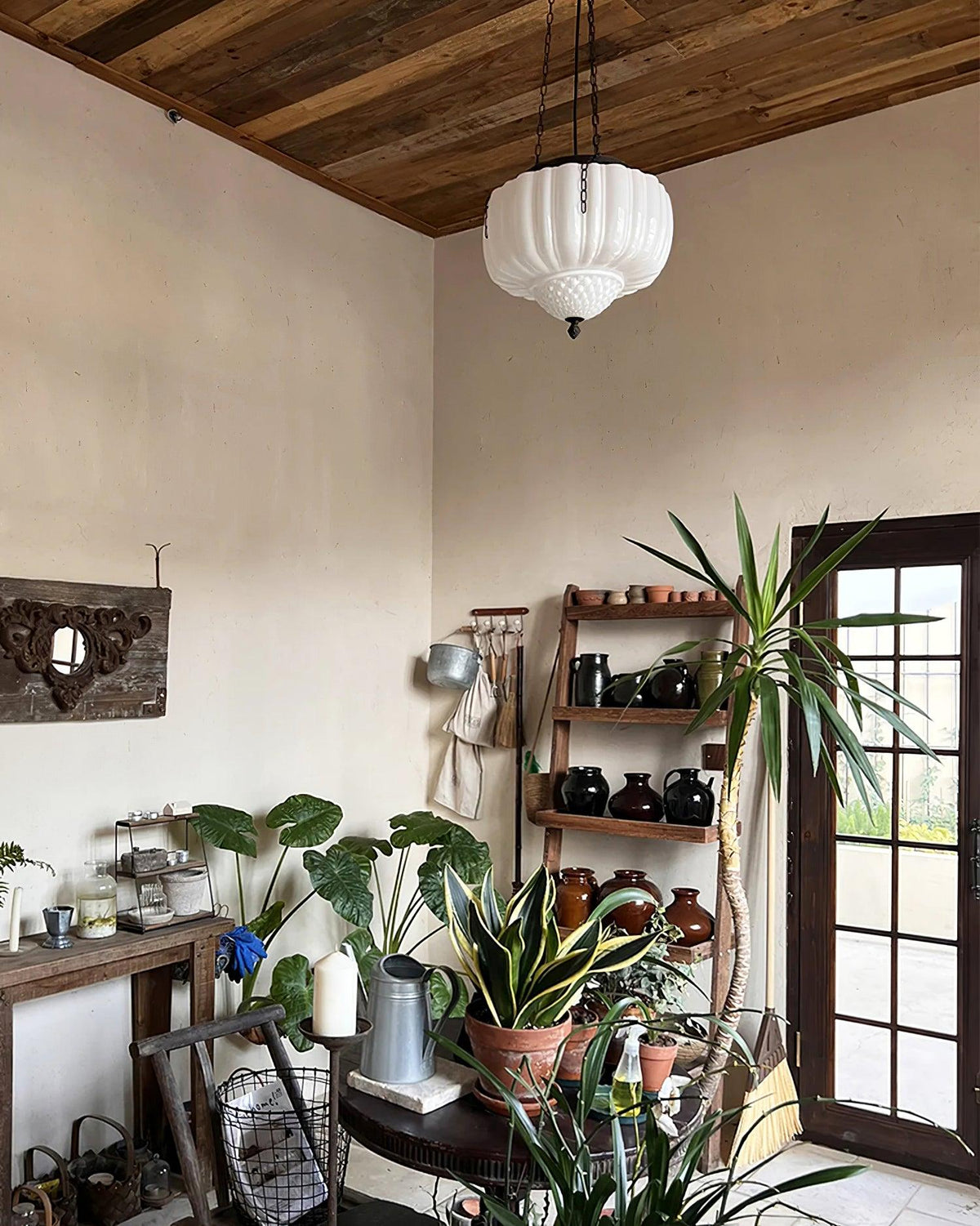 Suspension Troubadour en verre et métal – vue 32