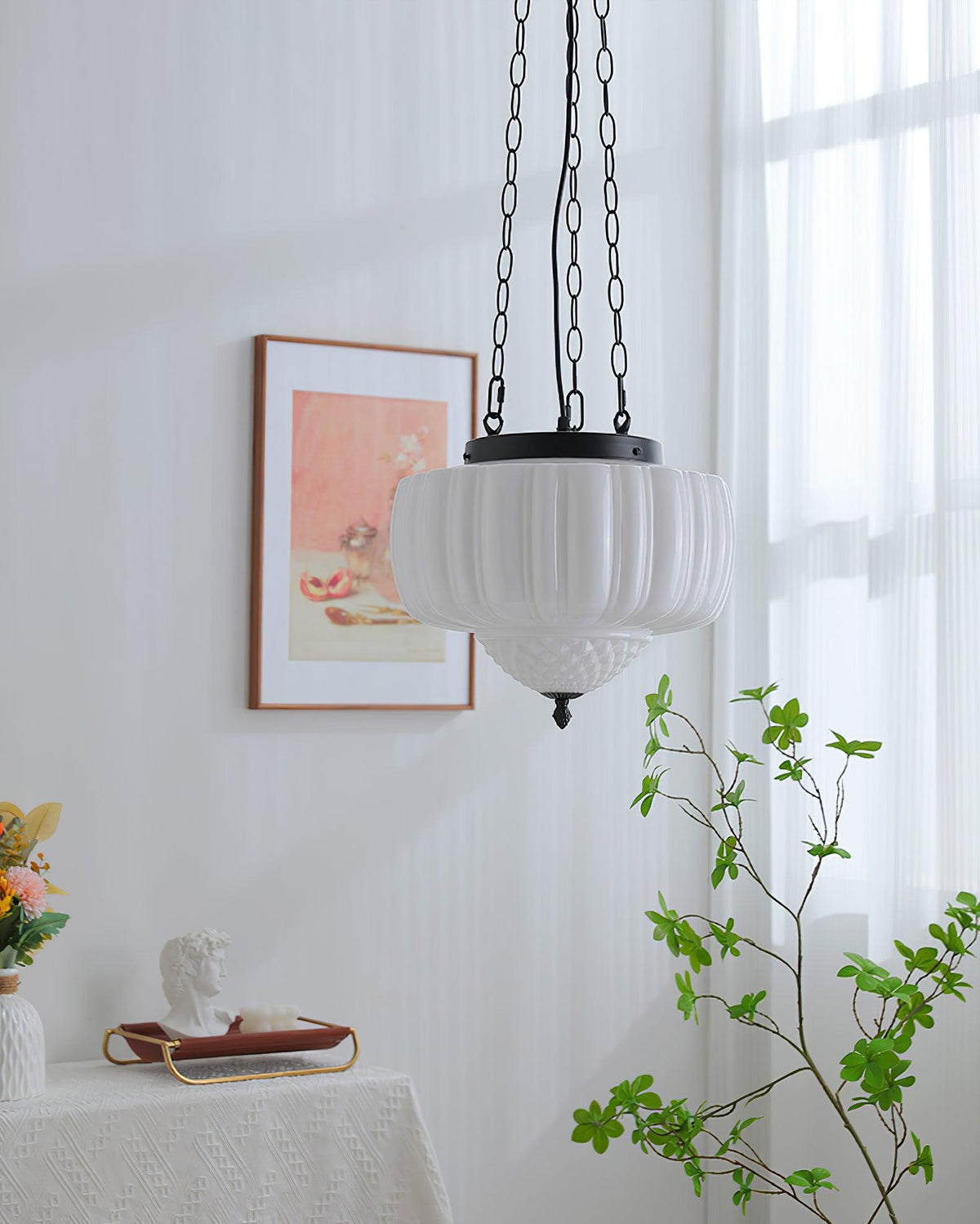 Suspension Troubadour en verre et métal – vue 2
