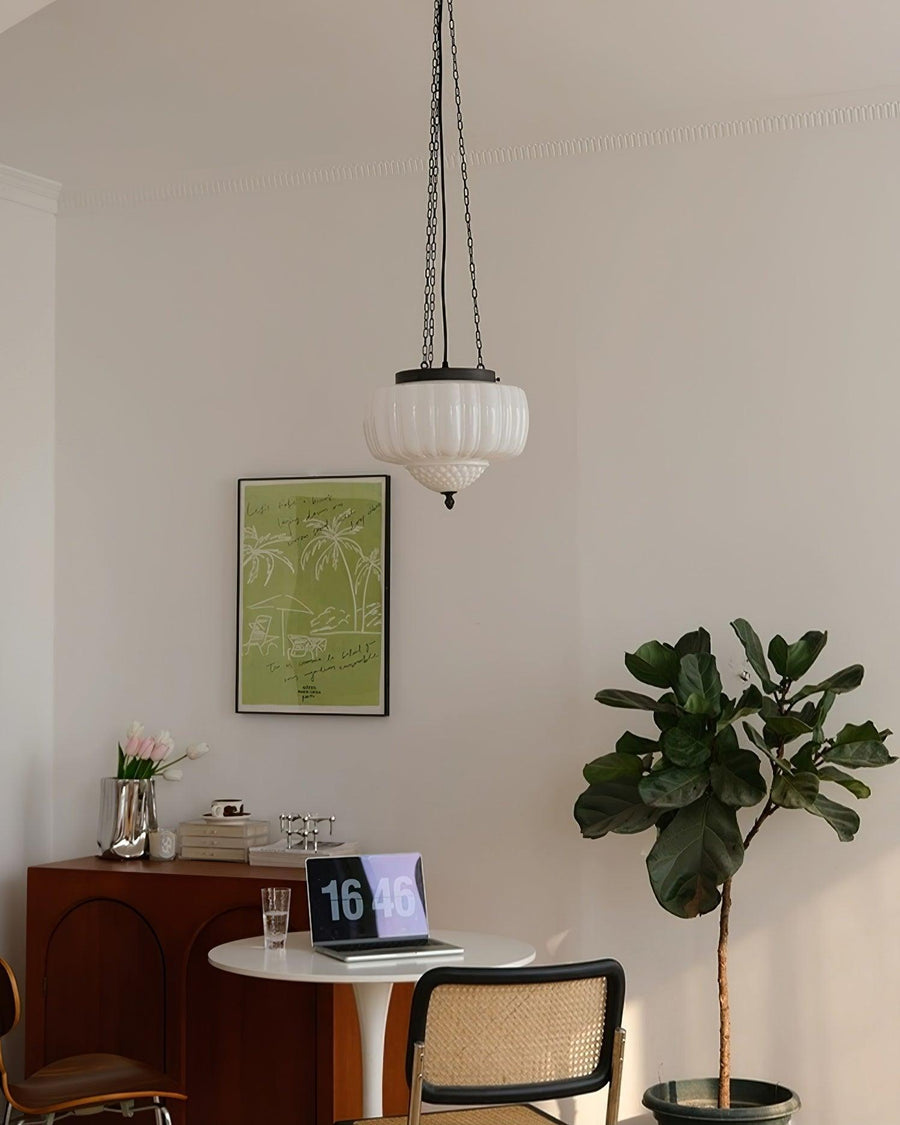 Suspension Troubadour en verre et métal – vue 5