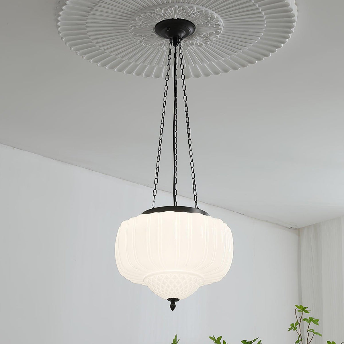 Suspension Troubadour en verre et métal – vue 16