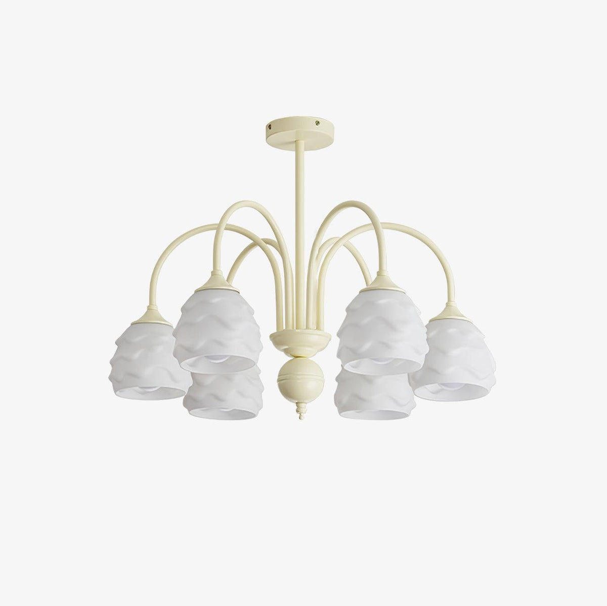 Lustre Lampion en verre et métal – vue 19