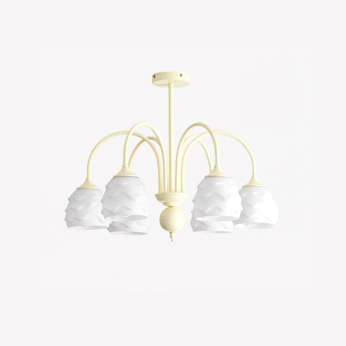 Lustre Lampion en verre et métal – vue 21