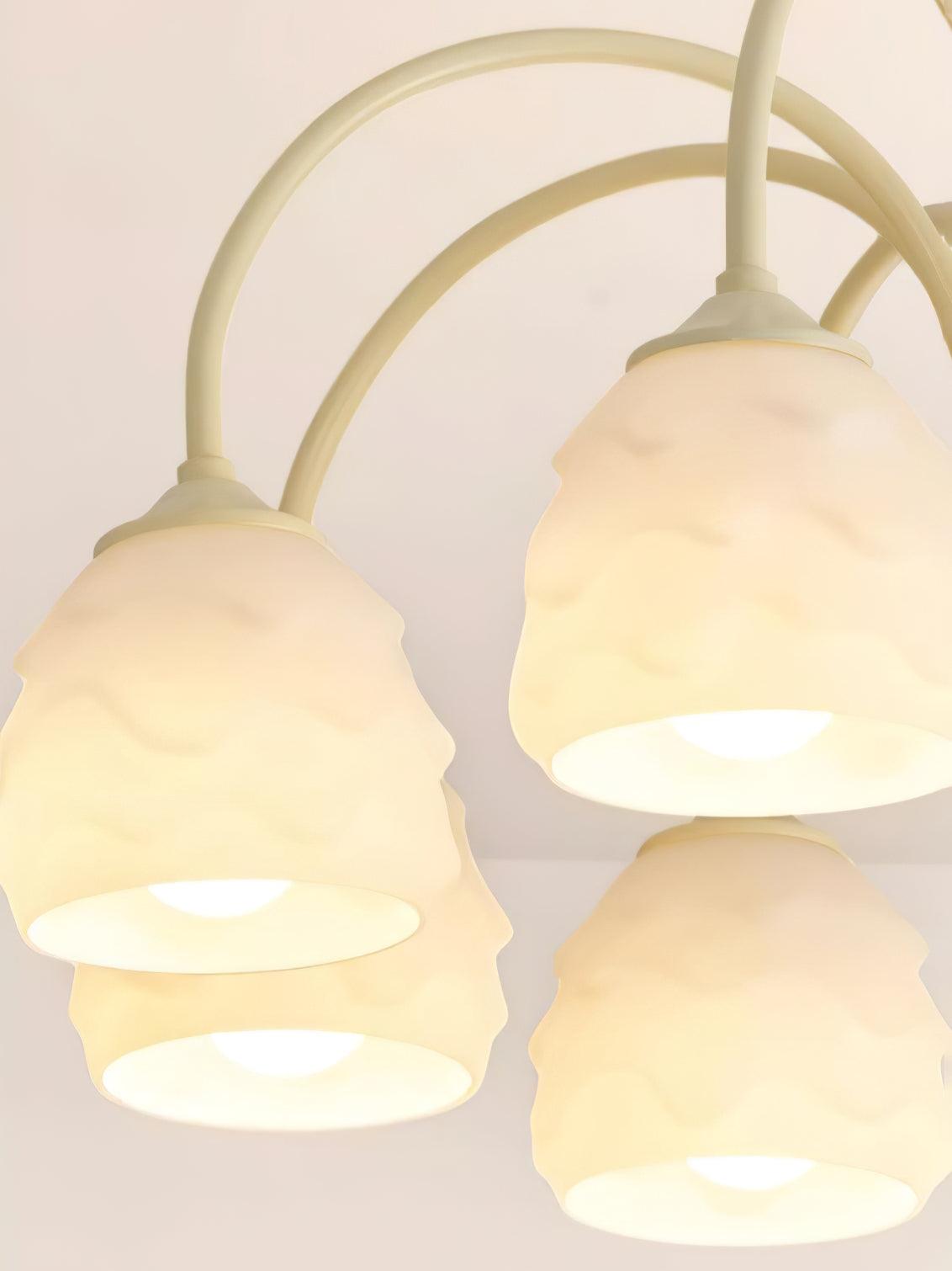 Lustre Lampion en verre et métal – vue 17