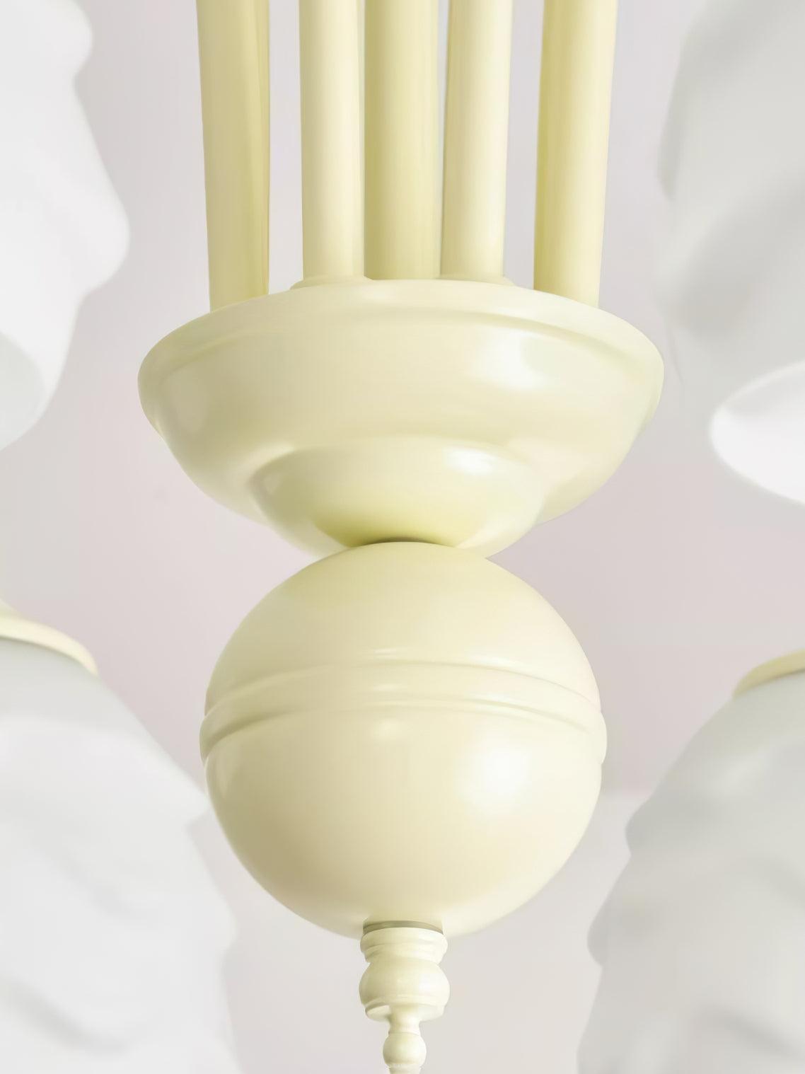 Lustre Lampion en verre et métal – vue 18