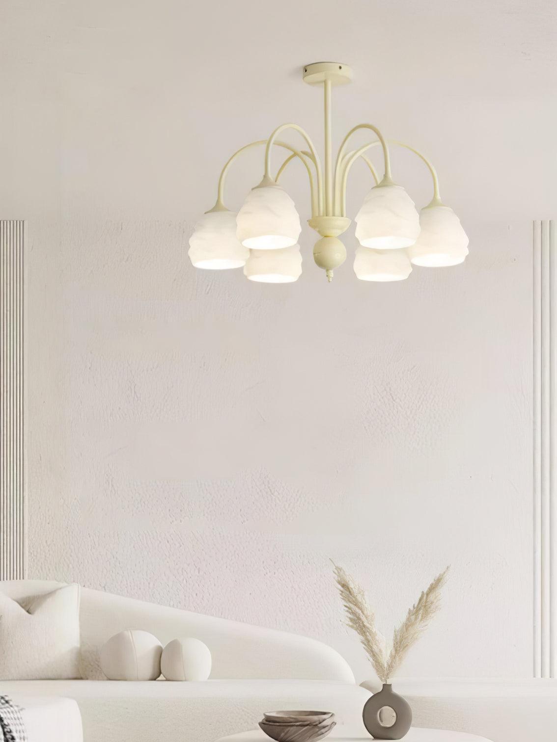 Lustre Lampion en verre et métal – vue 13