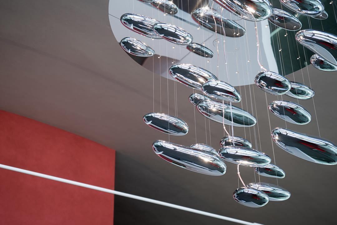 Lustre Andromède en aluminium et verre – vue 122
