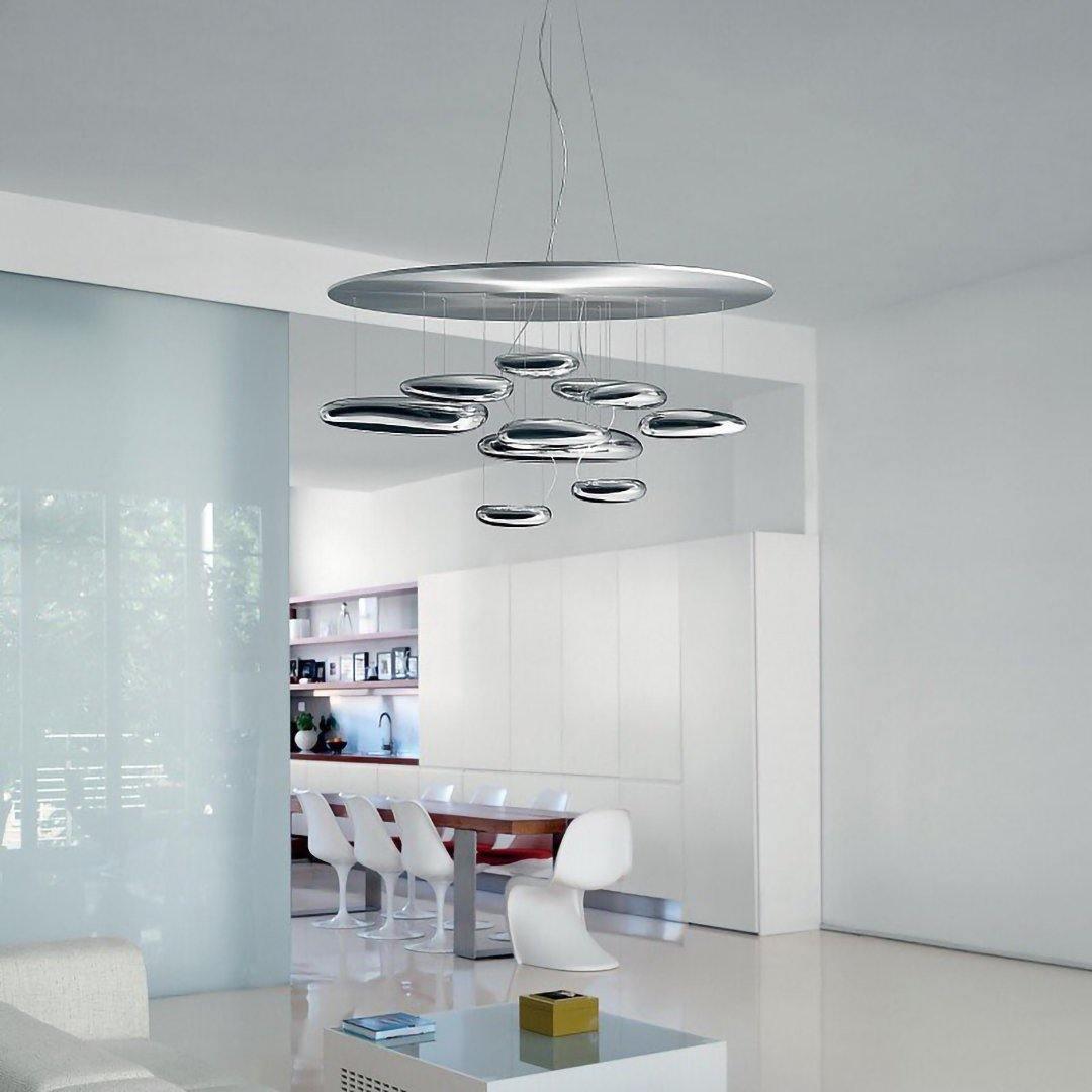 Lustre Andromède en aluminium et verre – vue 117