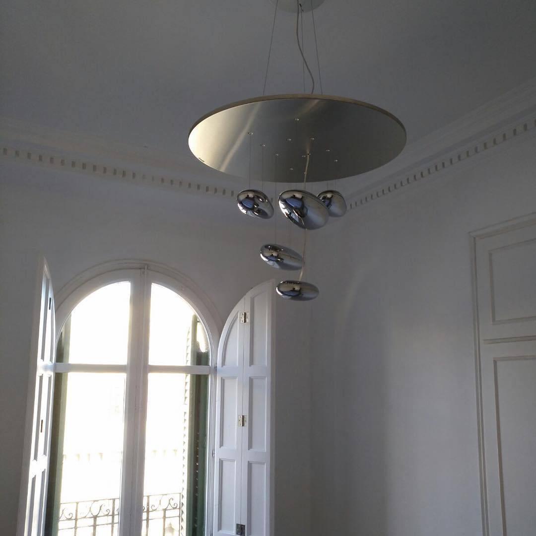 Lustre Andromède en aluminium et verre – vue 128