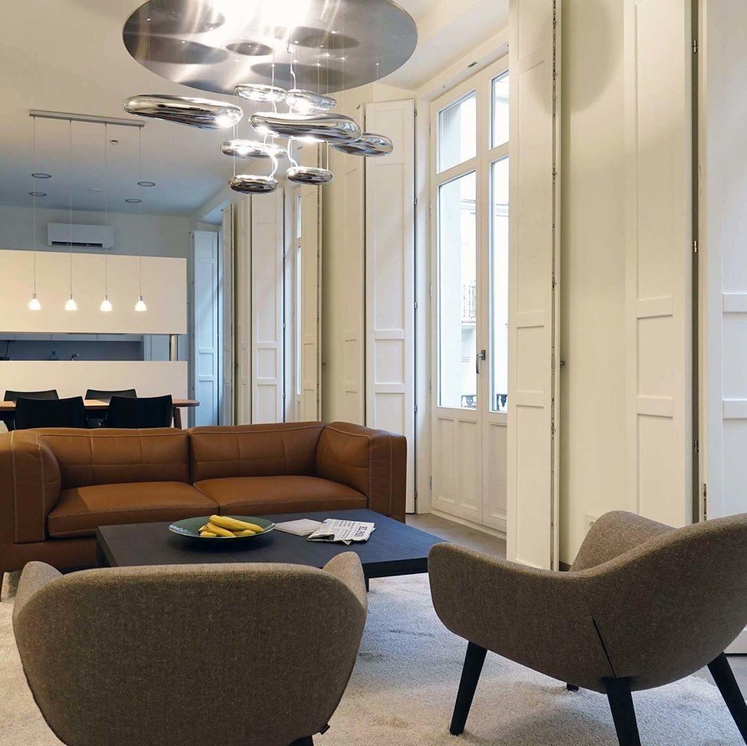 Lustre Andromède en aluminium et verre – vue 139