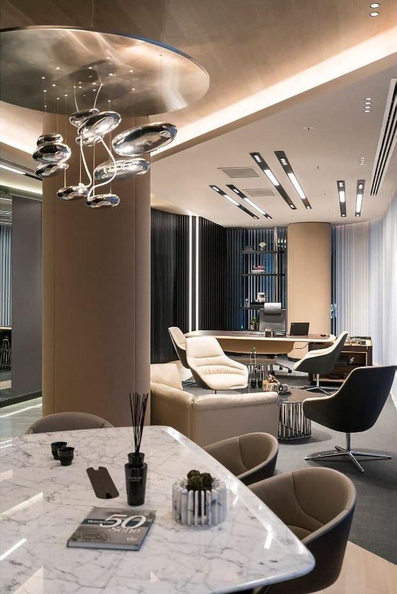 Lustre Andromède en aluminium et verre – vue 5