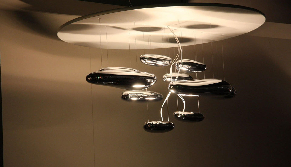 Lustre Andromède en aluminium et verre – vue 12