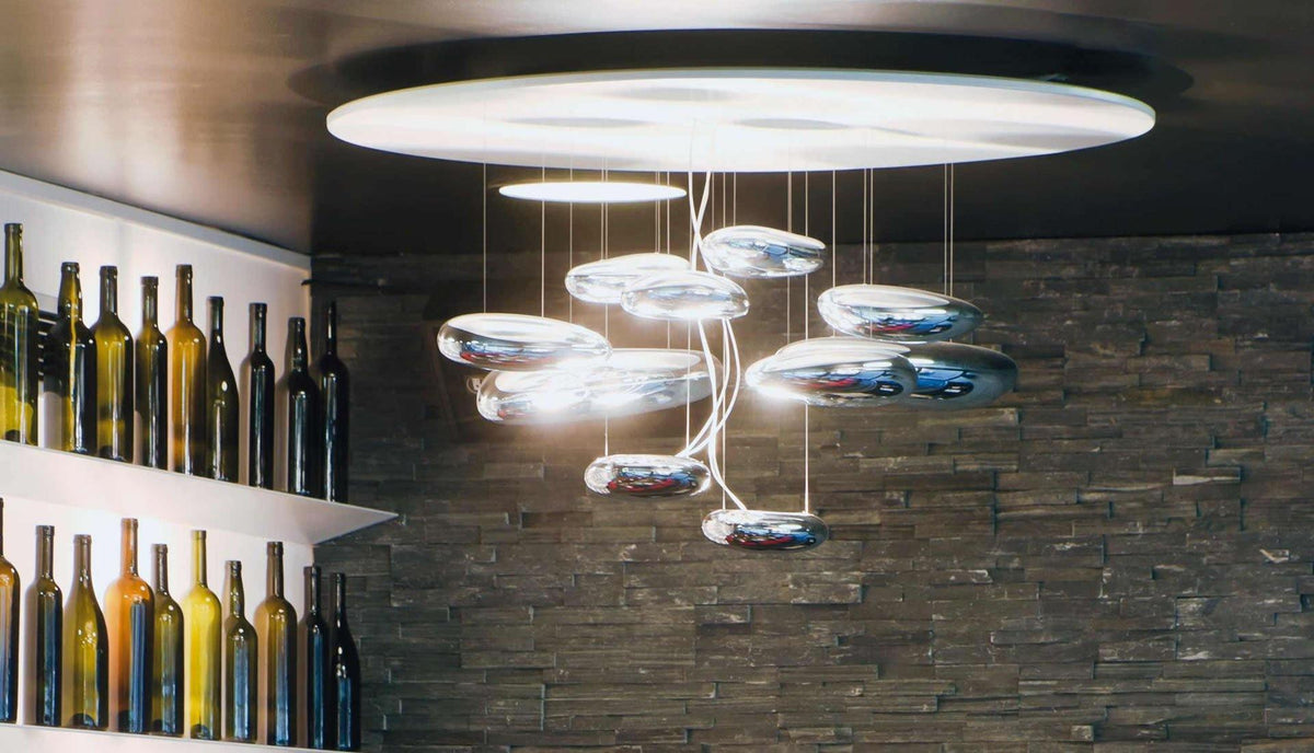 Lustre Andromède en aluminium et verre – vue 14