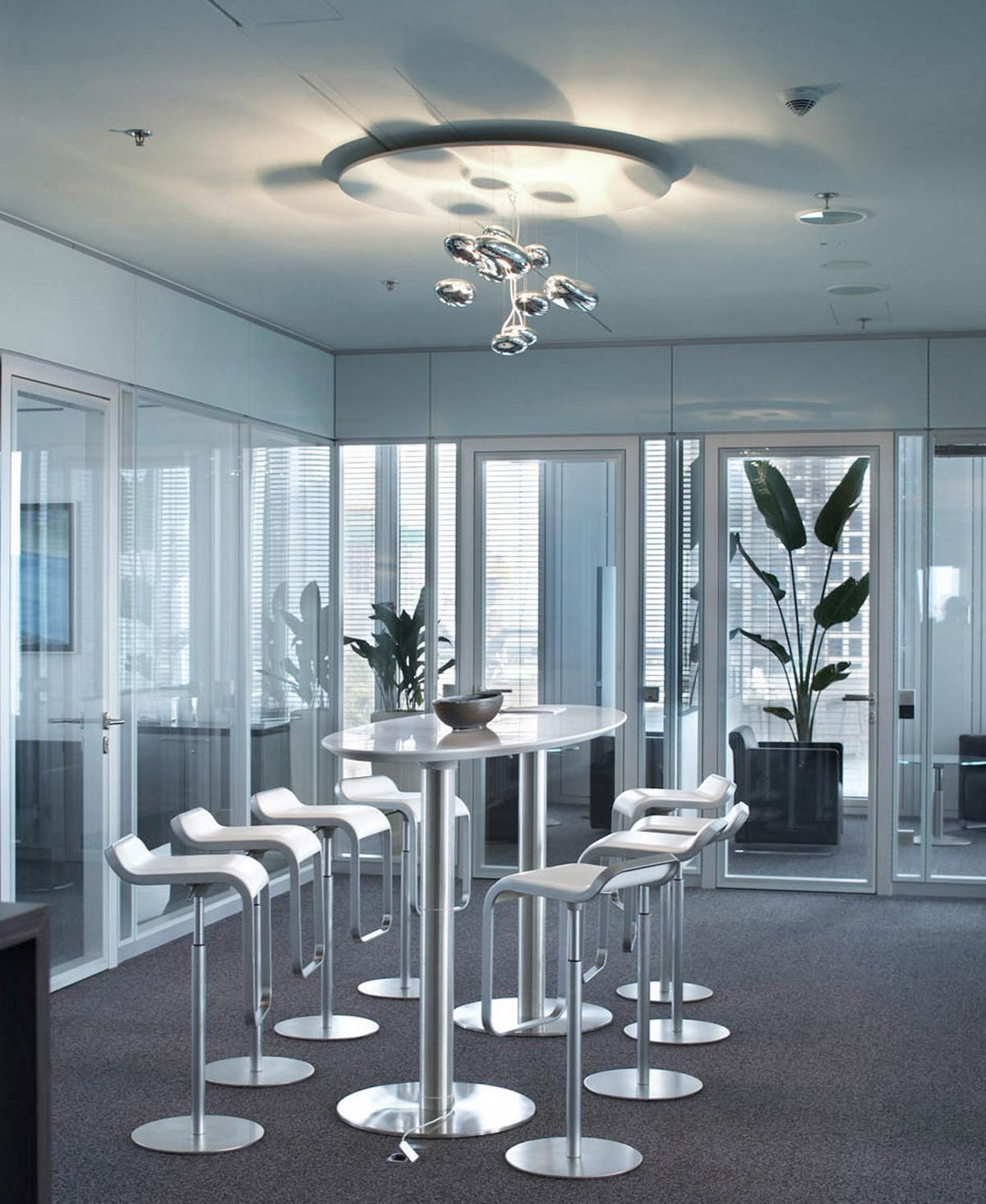Lustre Andromède en aluminium et verre – vue 18