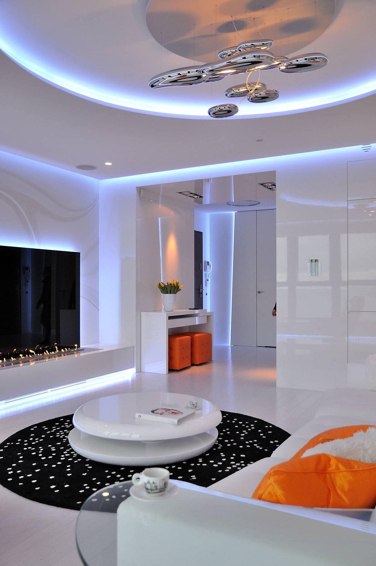 Lustre Andromède en aluminium et verre – vue 37