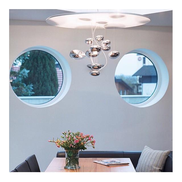 Lustre Andromède en aluminium et verre – vue 116