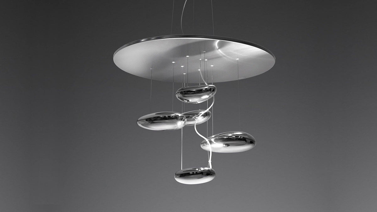 Lustre Andromède en aluminium et verre – vue 57