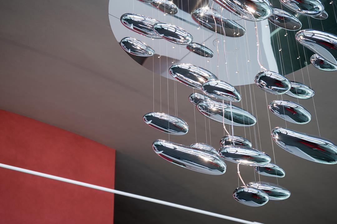 Lustre Andromède en aluminium et verre – vue 67