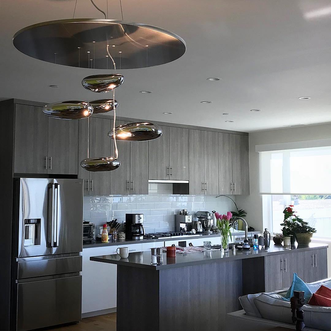 Lustre Andromède en aluminium et verre – vue 74