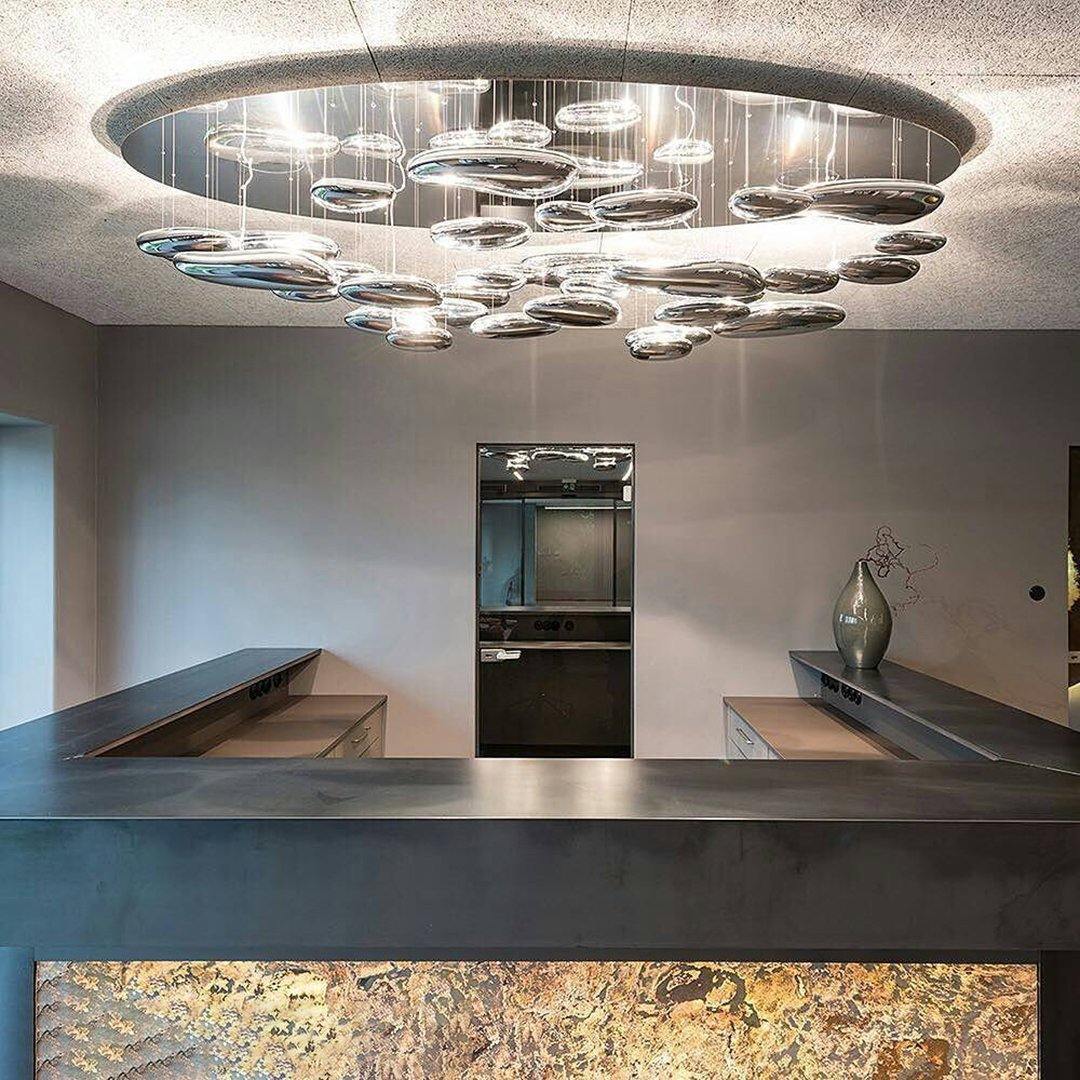 Lustre Andromède en aluminium et verre – vue 94