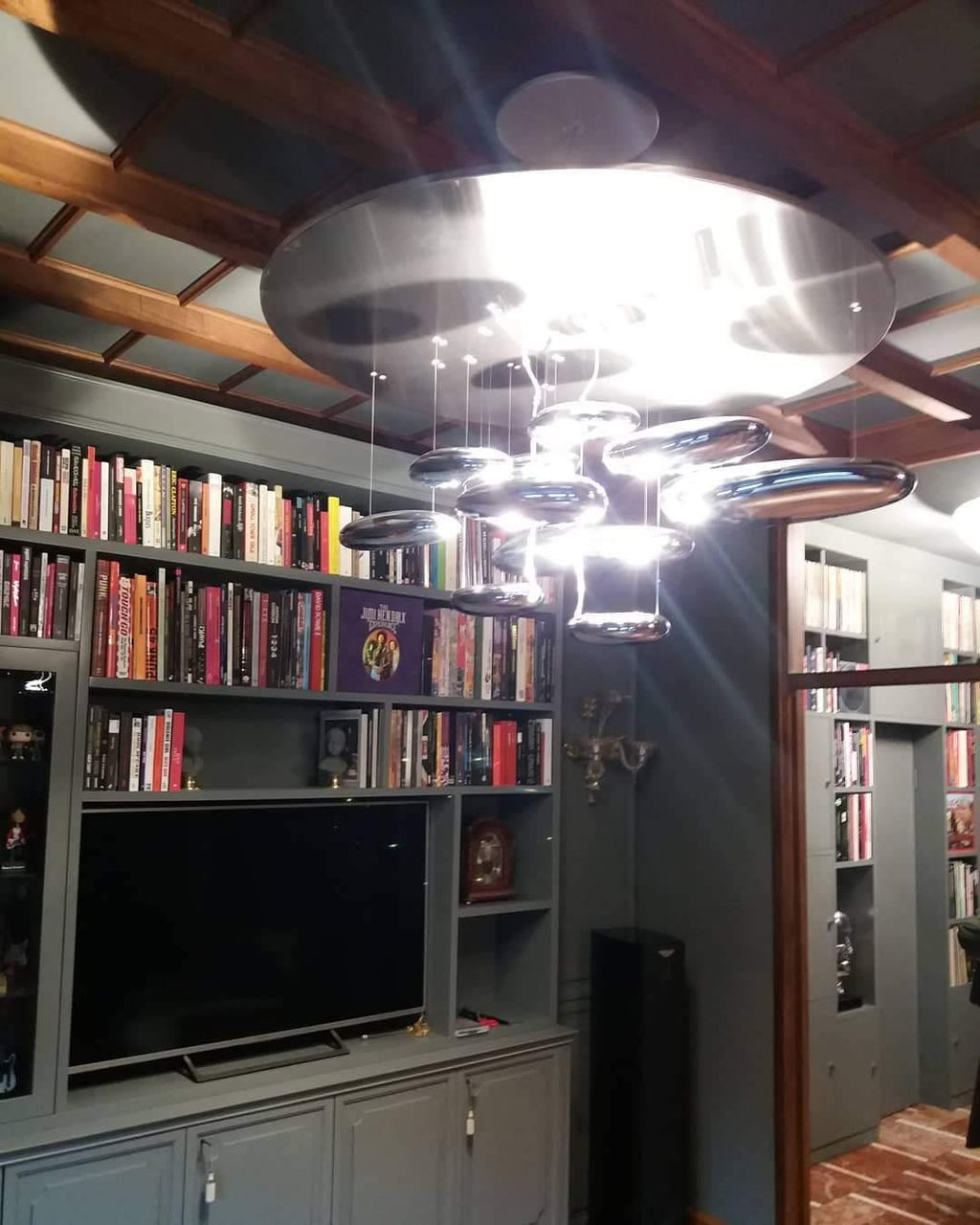 Lustre Andromède en aluminium et verre – vue 95