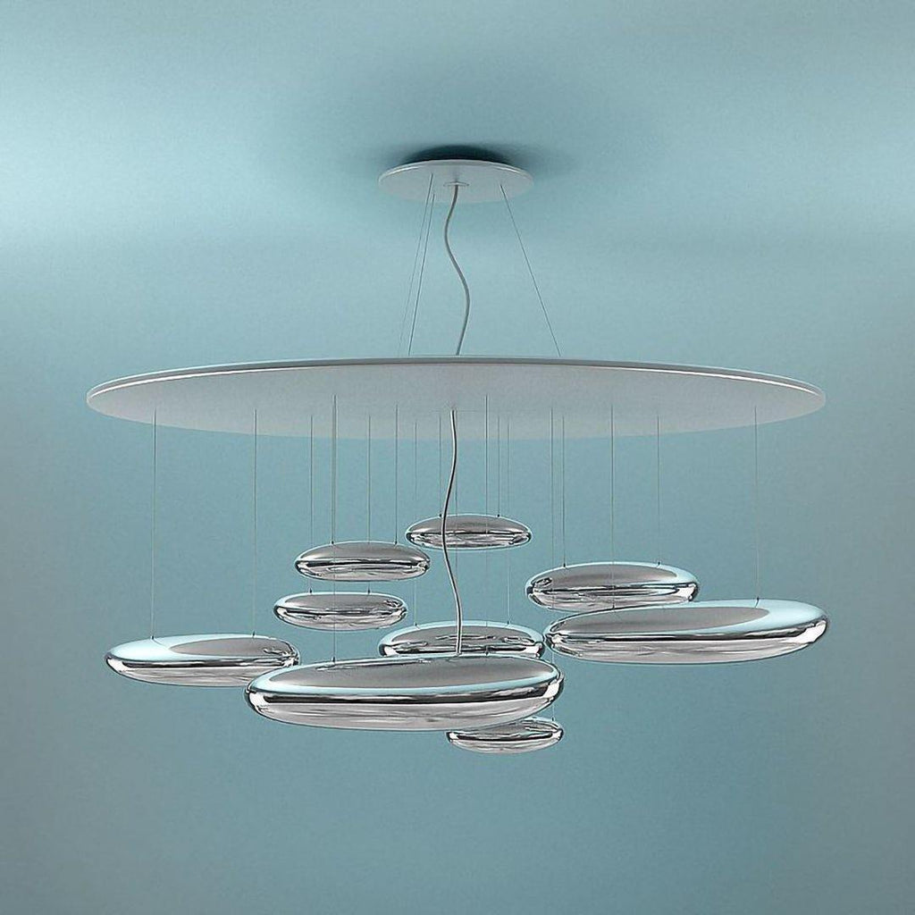 Lustre Andromède en aluminium et verre – vue 86