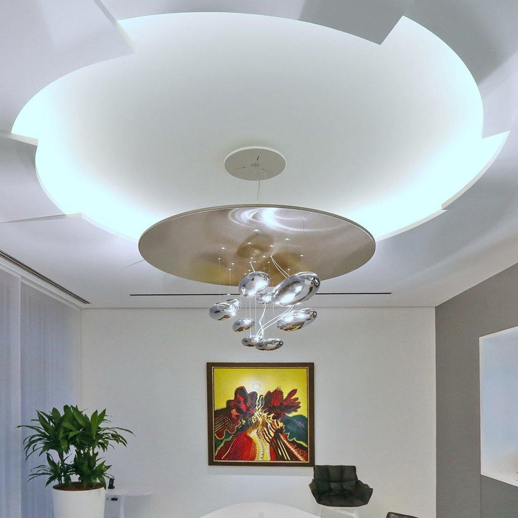 Lustre Andromède en aluminium et verre – vue 108