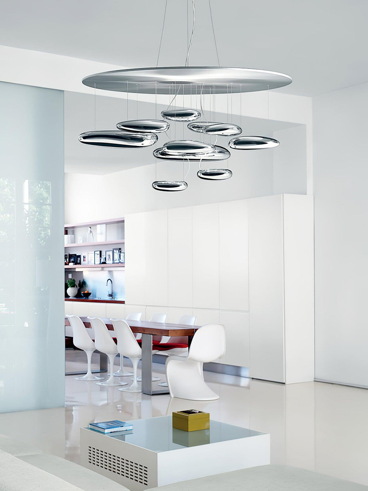 Lustre Andromède en aluminium et verre – vue 48