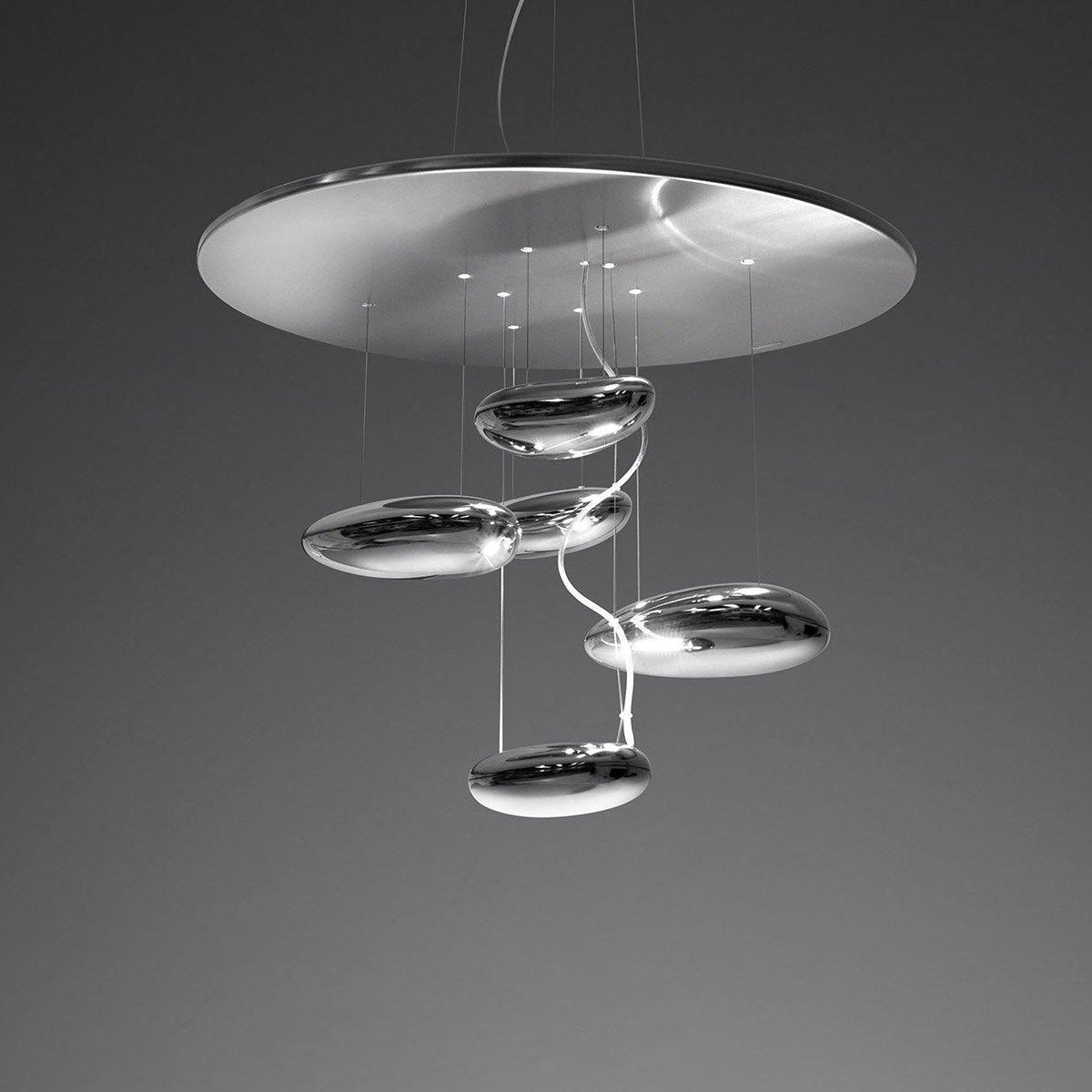 Lustre Andromède en aluminium et verre – vue 98
