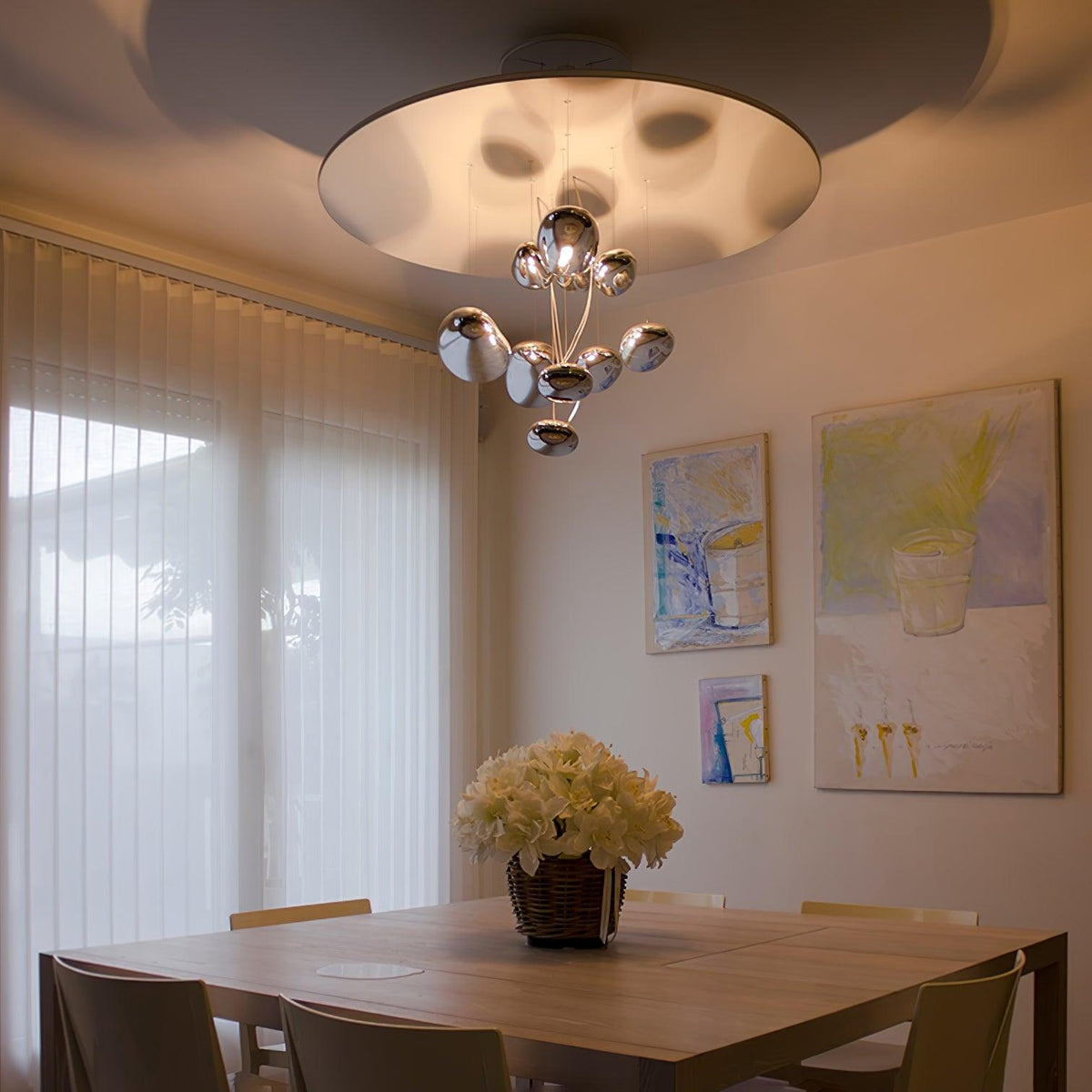 Lustre Andromède en aluminium et verre – vue 23