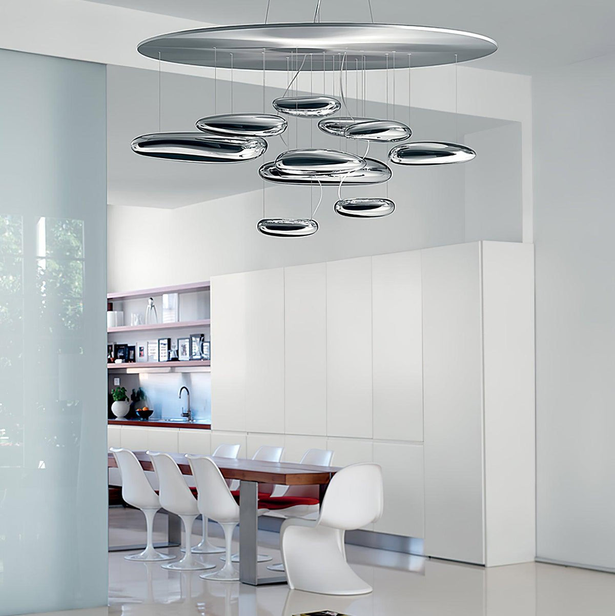 Lustre Andromède en aluminium et verre – vue 113