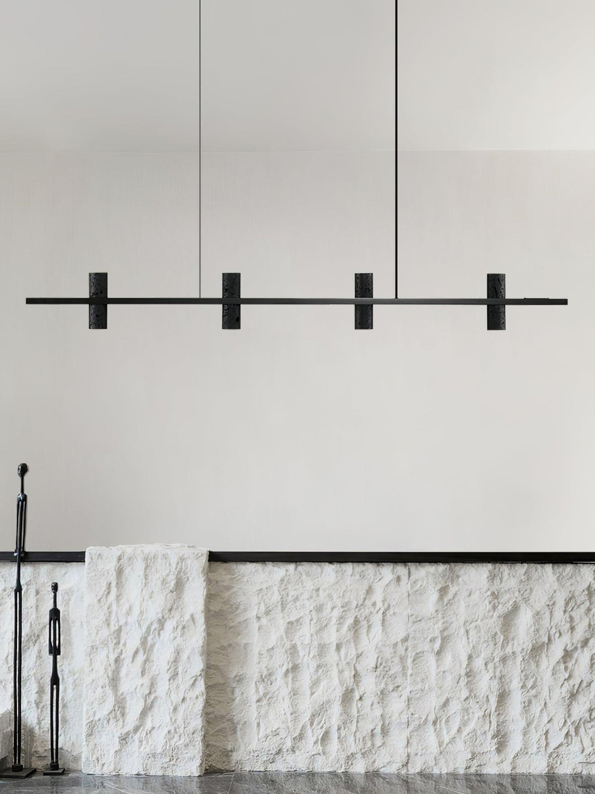 Lustre Porquerolles en pierre et cuivre – vue 16
