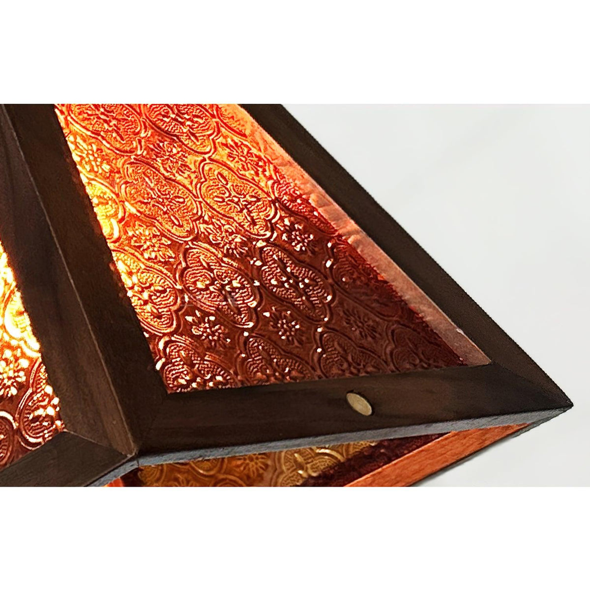 Suspension Violette en verre et noyer – vue 16