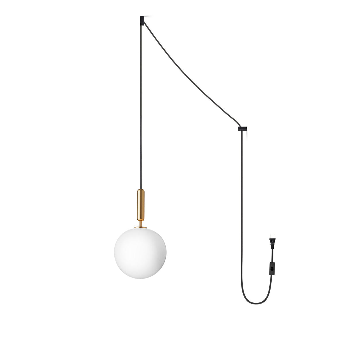 Suspension Parvis en verre et laiton – vue 15