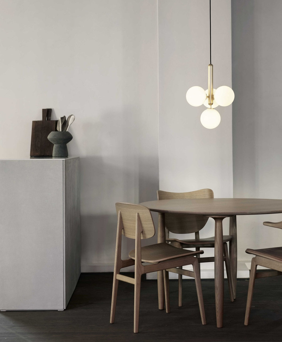 Suspension Parvis en verre et laiton – vue 5