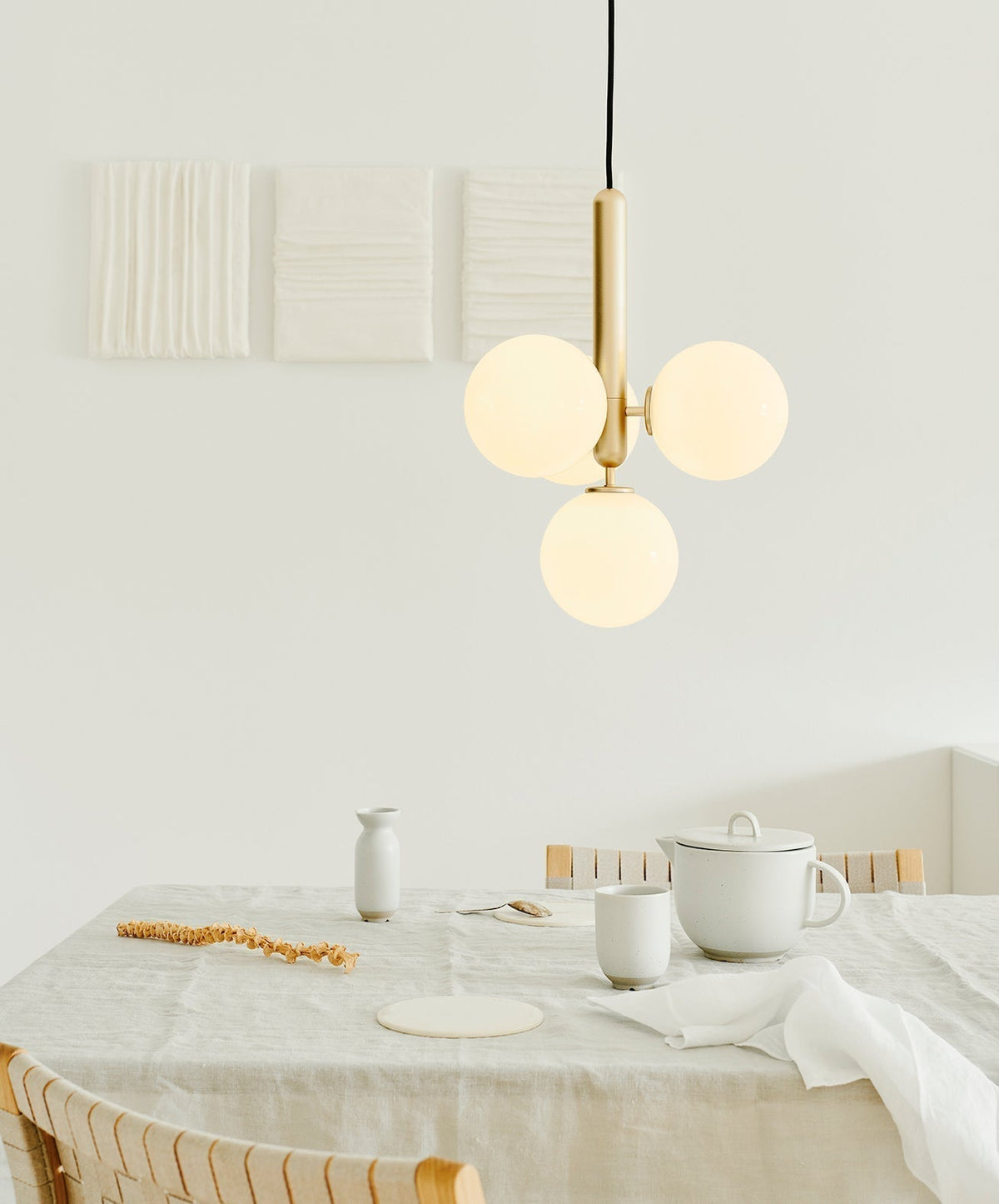 Suspension Parvis en verre et laiton – vue 20