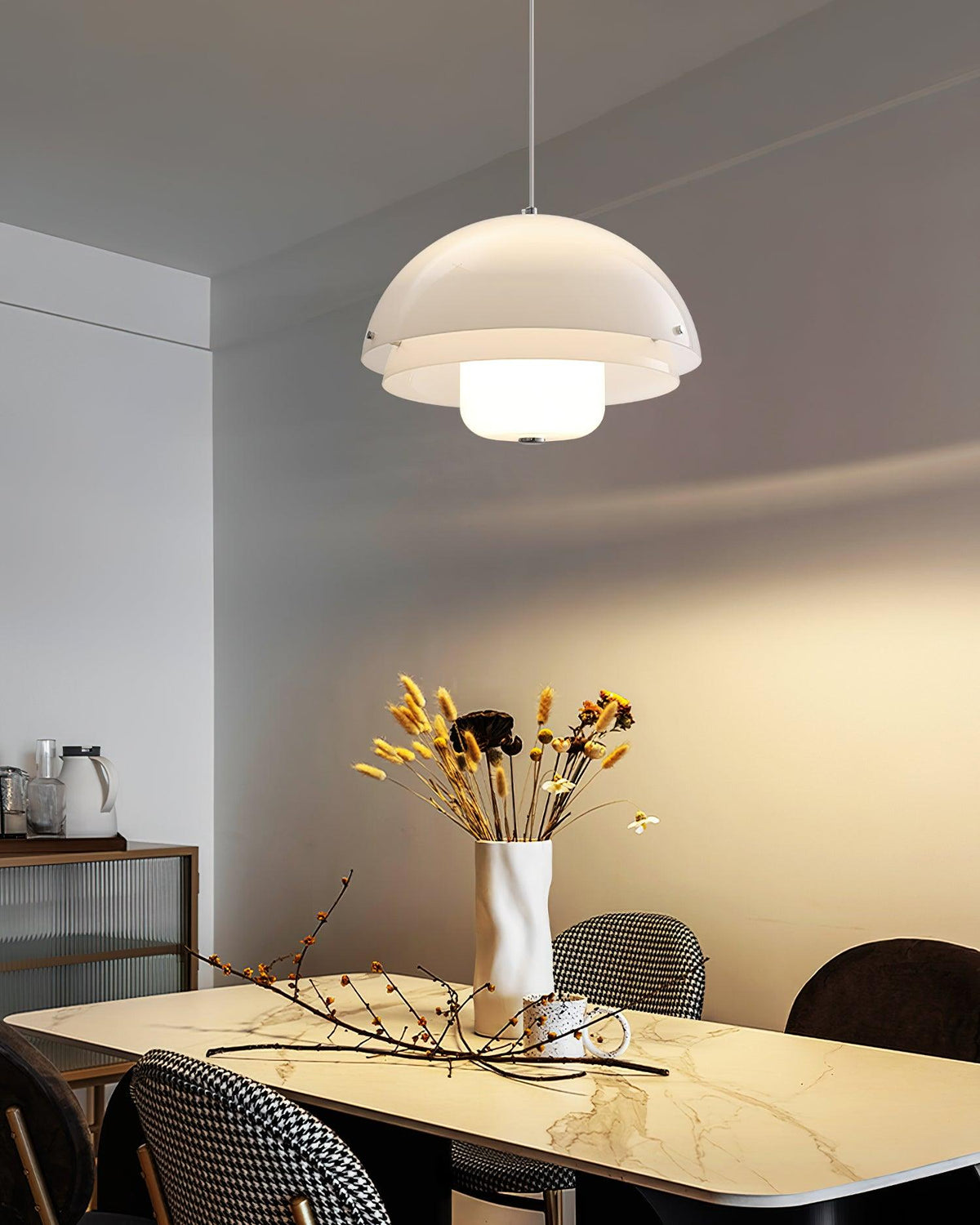 Suspension Ouessant en verre et fer – vue 8