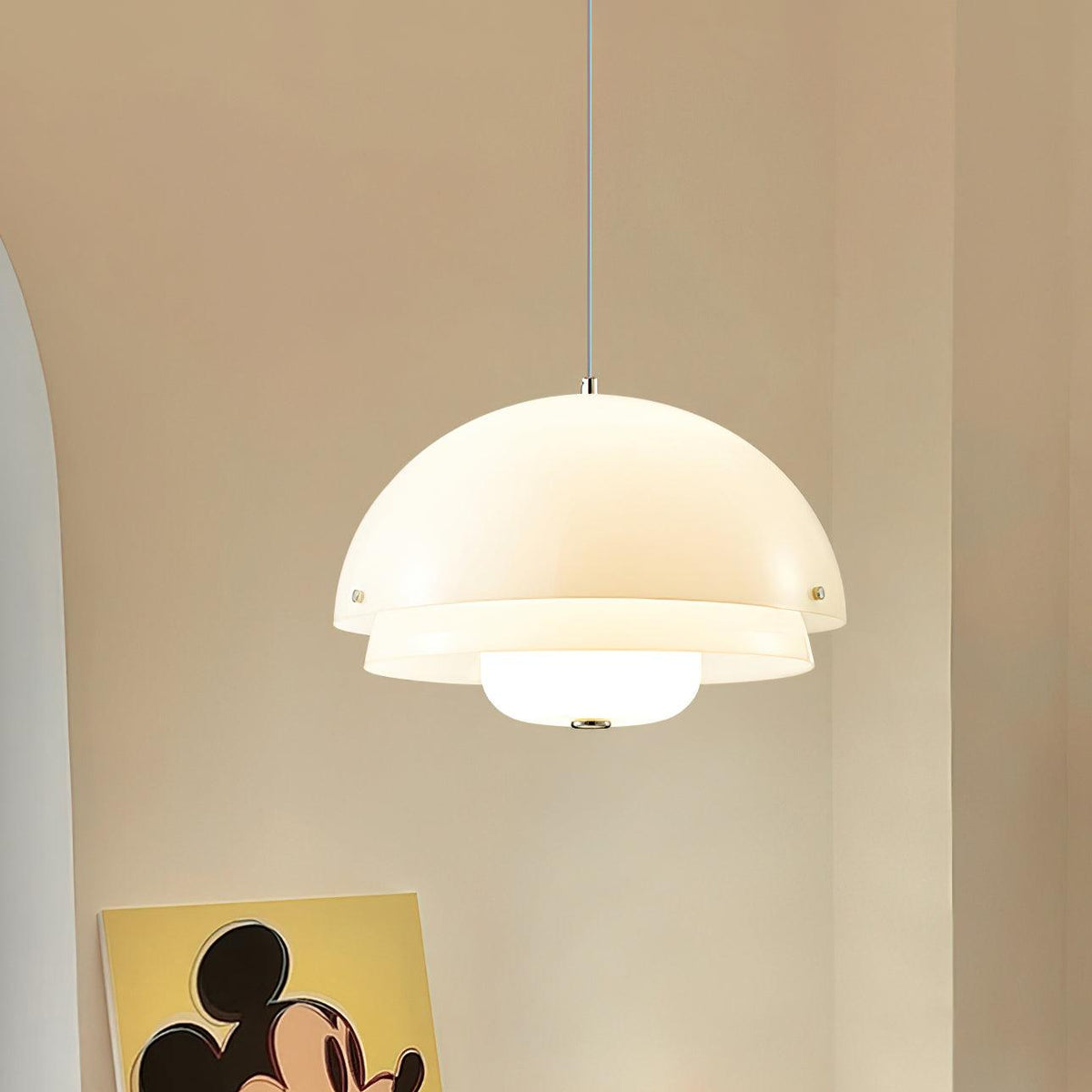 Suspension Ouessant en verre et fer – vue 4