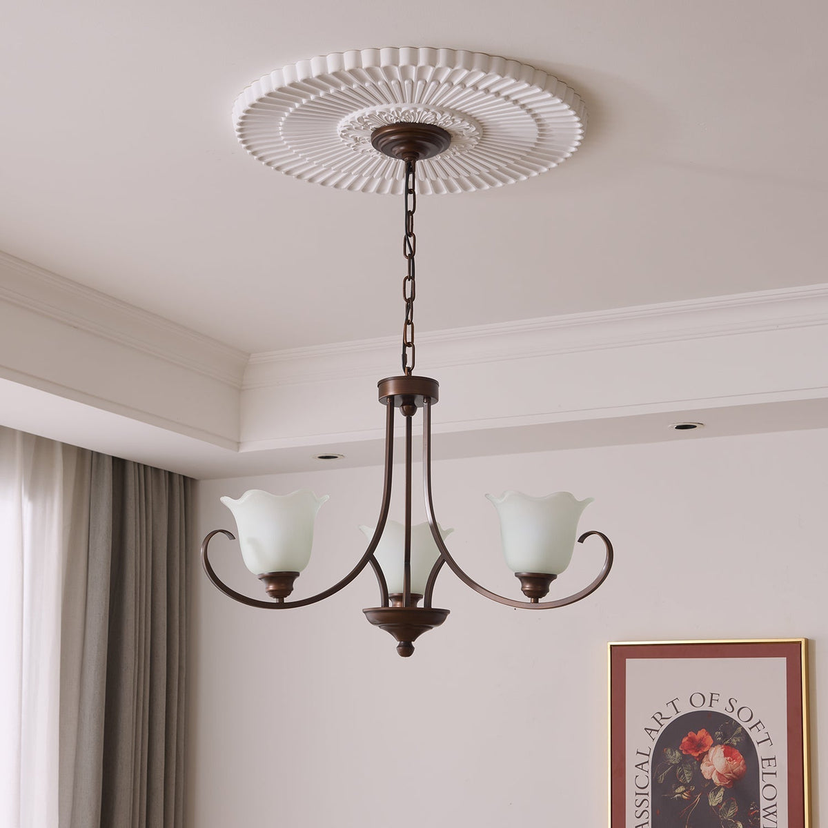 Lustre Dolce en verre et métal – vue 2