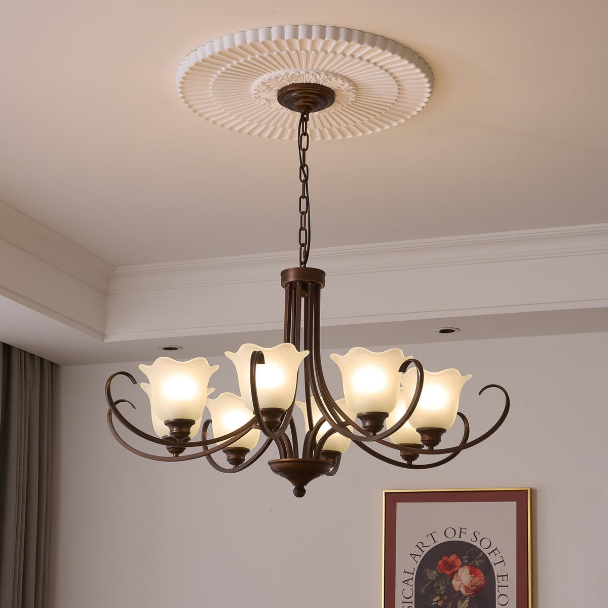 Lustre Dolce en verre et métal – vue 4