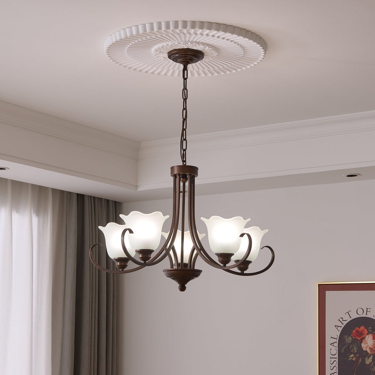 Lustre Dolce en verre et métal – vue 19