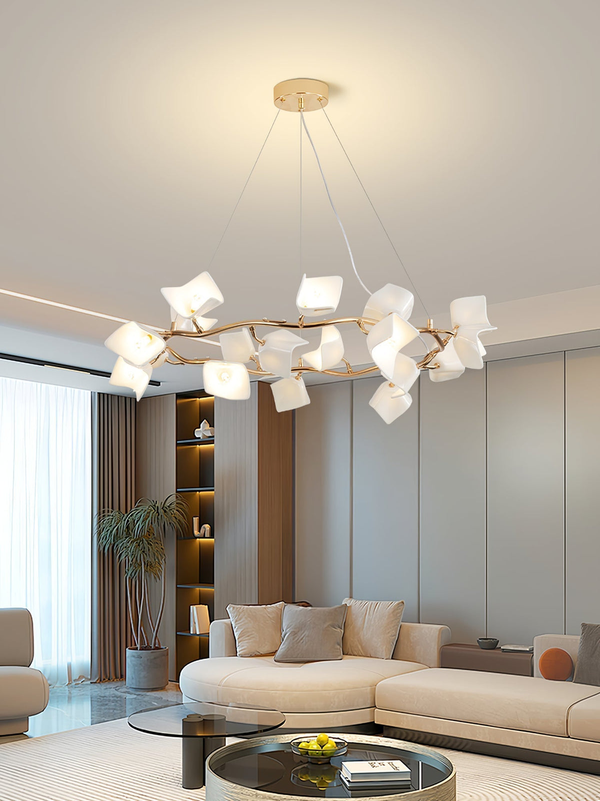 Lustre Olivine en céramique et fer – vue 25