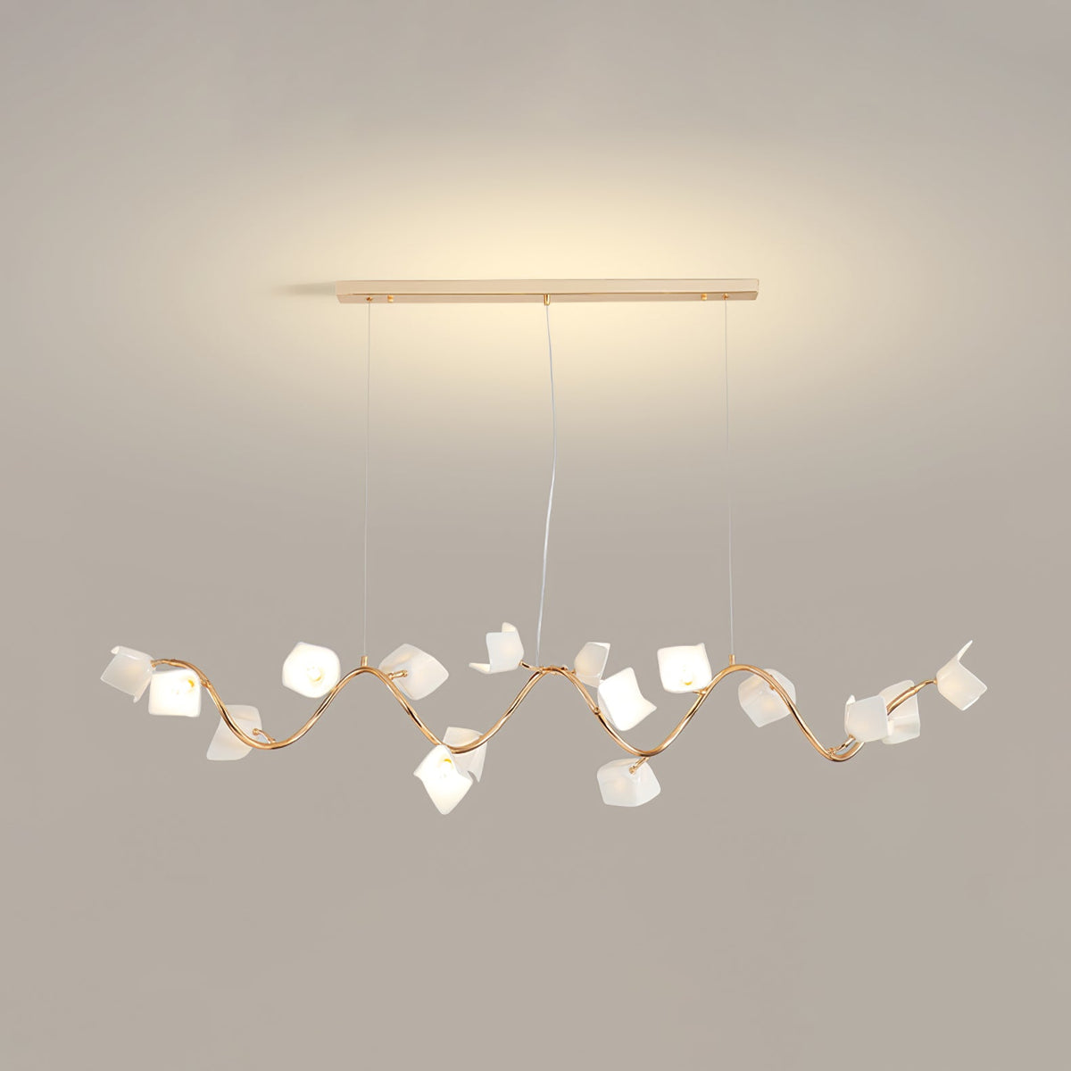 Lustre Olivine en céramique et fer – vue 3