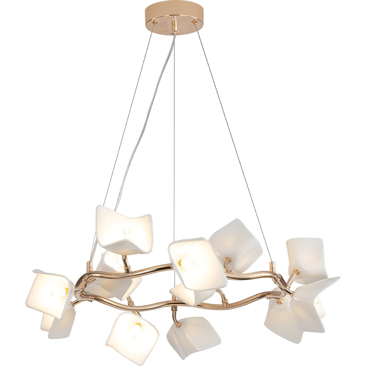 Lustre Olivine en céramique et fer – vue 10