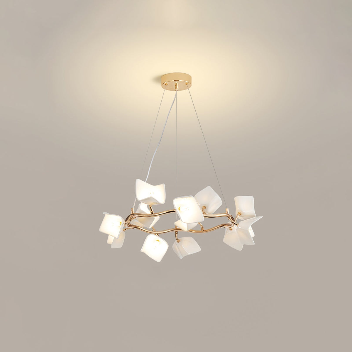 Lustre Olivine en céramique et fer – vue 20