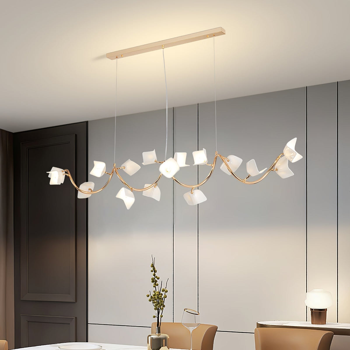 Lustre Olivine en céramique et fer – vue 23