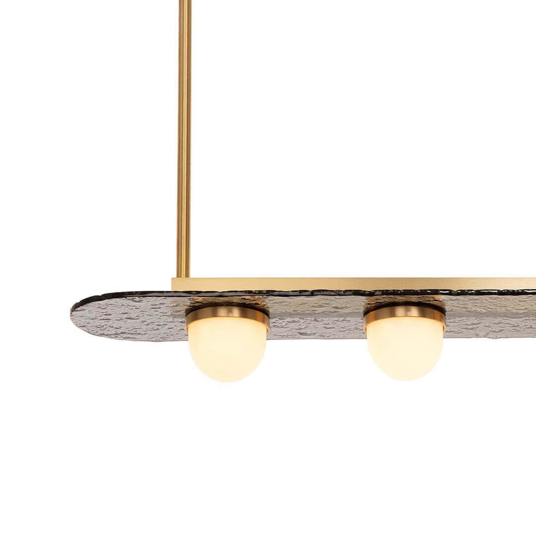 Lustre Sarlat en verre et fer – vue 2