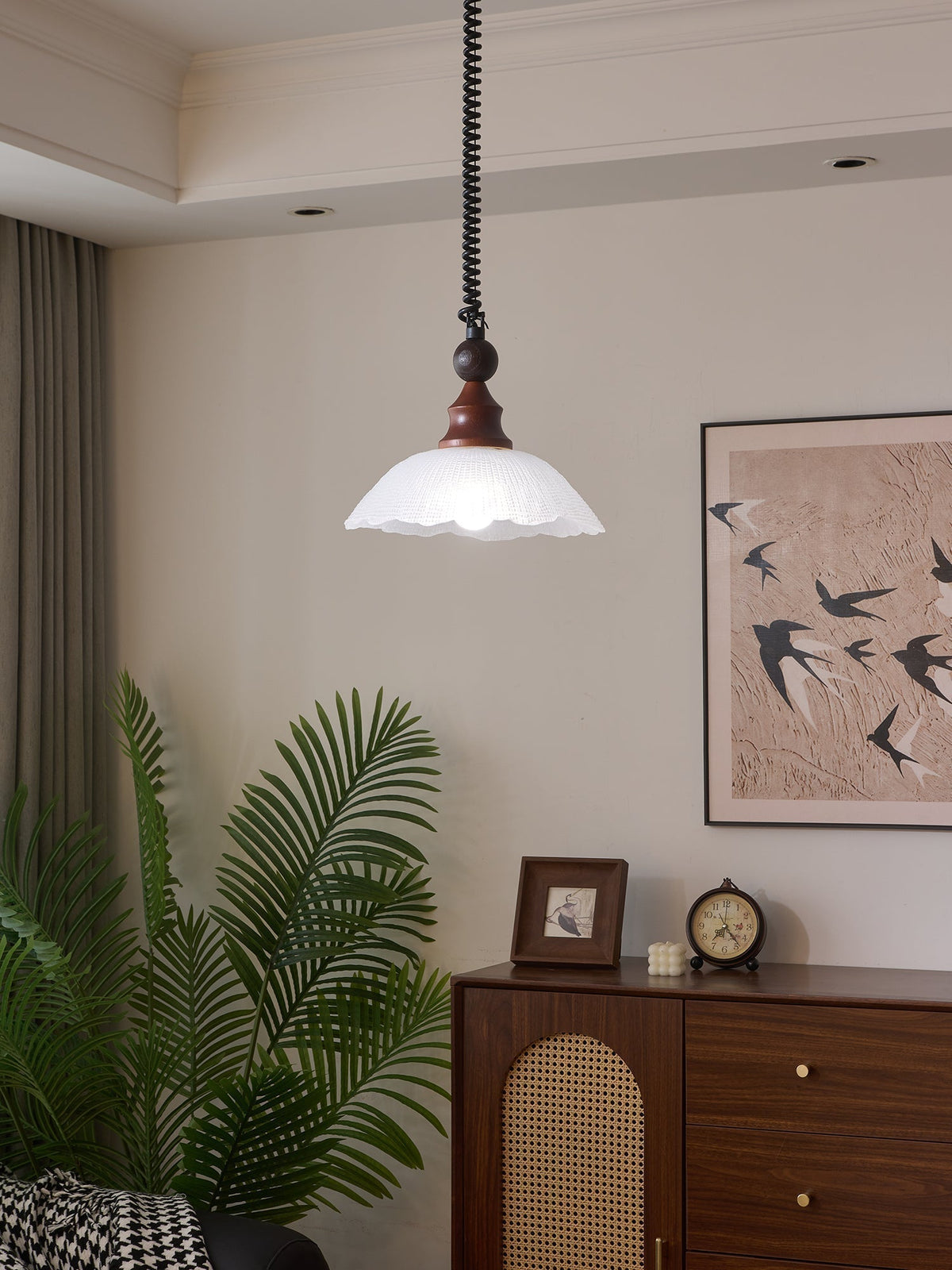 Suspension Atlas en bois et verre – vue 11