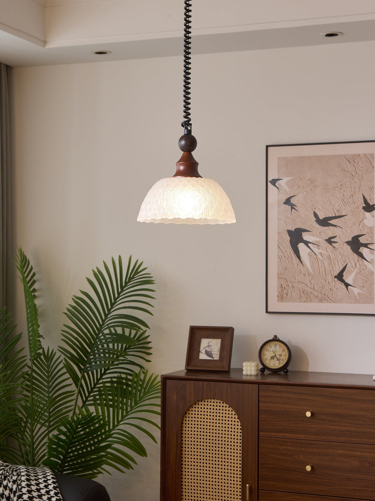 Suspension Atlas en bois et verre – vue 27